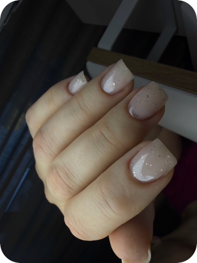 Builder gel manicure finish at About U Nails