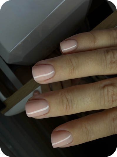 Russian manicure detail