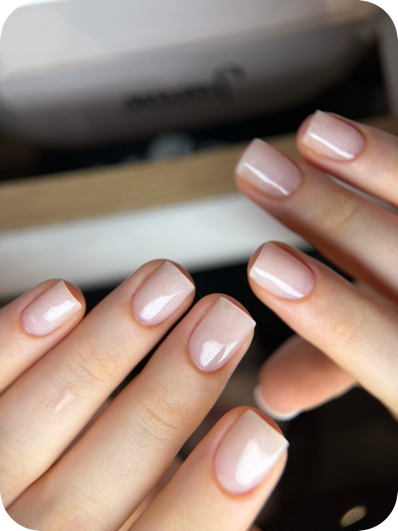 Russian manicure detail