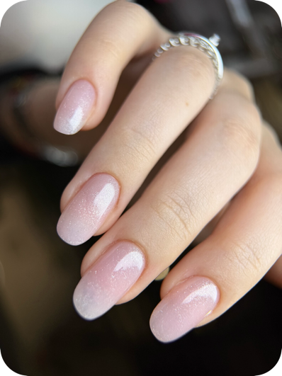 Russian manicure detail