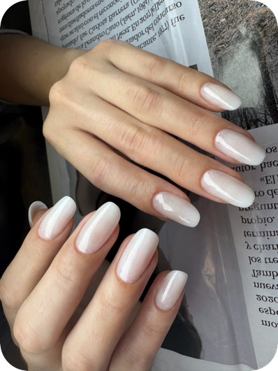 Builder gel manicure finish